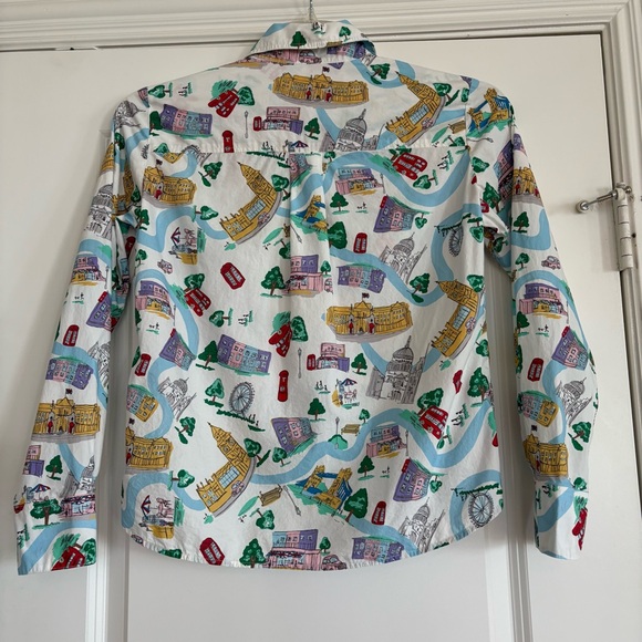 Boden Sienna London Town Ivory Button Down Top 4P - Picture 10 of 11